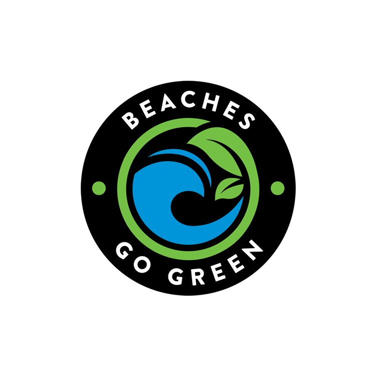 Beaches Go Green Color Logo